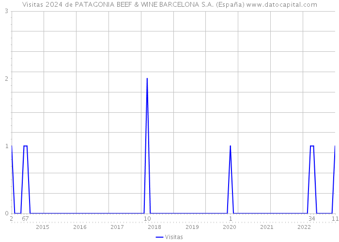 Visitas 2024 de PATAGONIA BEEF & WINE BARCELONA S.A. (España) 