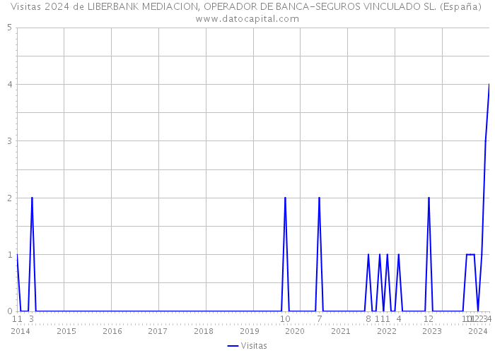 Visitas 2024 de LIBERBANK MEDIACION, OPERADOR DE BANCA-SEGUROS VINCULADO SL. (España) 