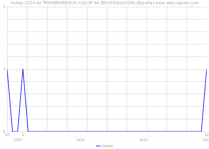Visitas 2024 de TRANSPARENCIA COLOR SA (EN DISOLUCION) (España) 