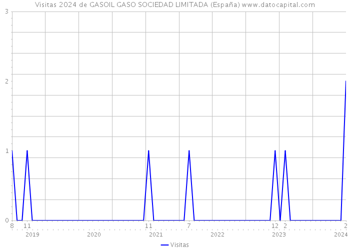 Visitas 2024 de GASOIL GASO SOCIEDAD LIMITADA (España) 