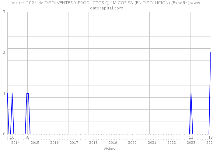 Visitas 2024 de DISOLVENTES Y PRODUCTOS QUIMICOS SA (EN DISOLUCION) (España) 