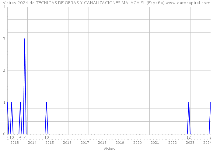 Visitas 2024 de TECNICAS DE OBRAS Y CANALIZACIONES MALAGA SL (España) 