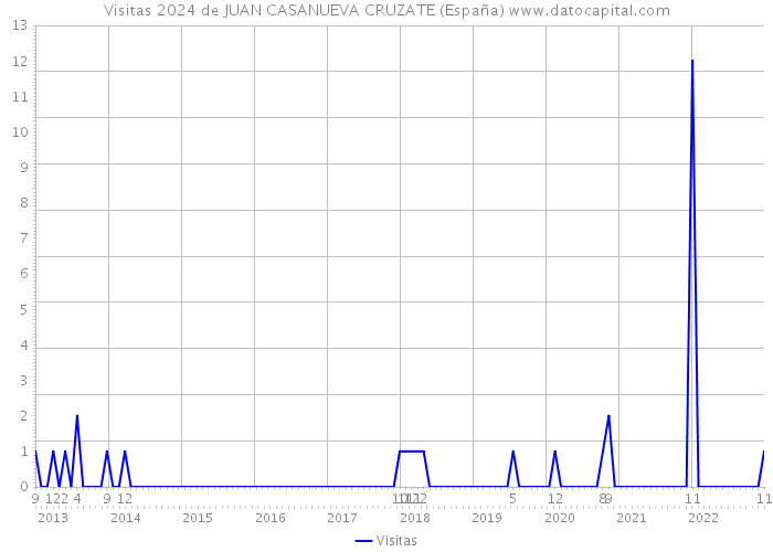Visitas 2024 de JUAN CASANUEVA CRUZATE (España) 