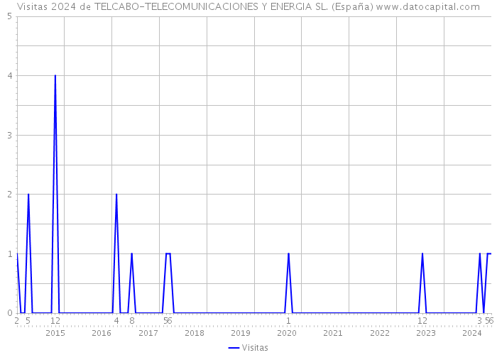 Visitas 2024 de TELCABO-TELECOMUNICACIONES Y ENERGIA SL. (España) 