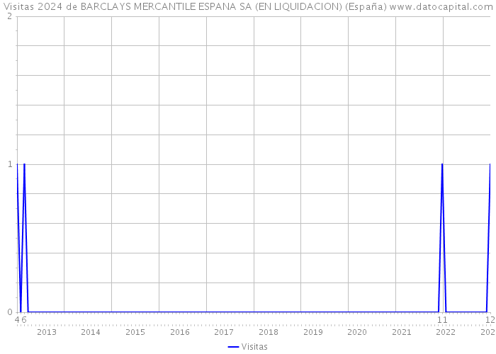 Visitas 2024 de BARCLAYS MERCANTILE ESPANA SA (EN LIQUIDACION) (España) 
