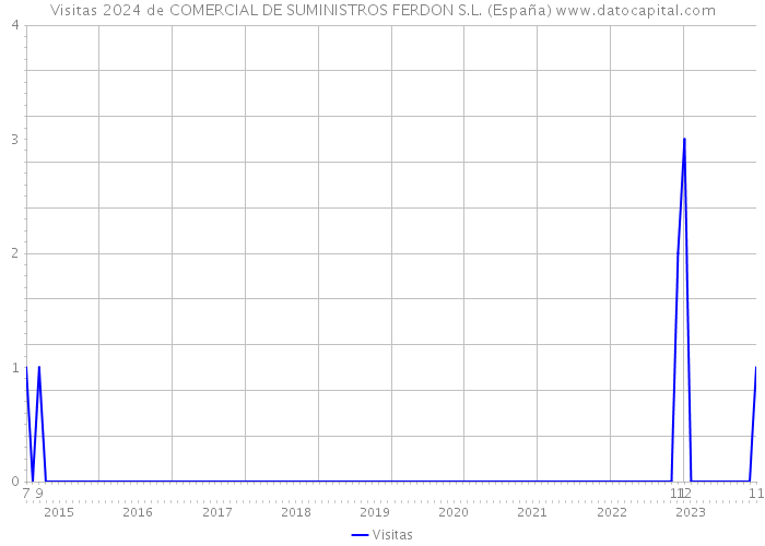 Visitas 2024 de COMERCIAL DE SUMINISTROS FERDON S.L. (España) 