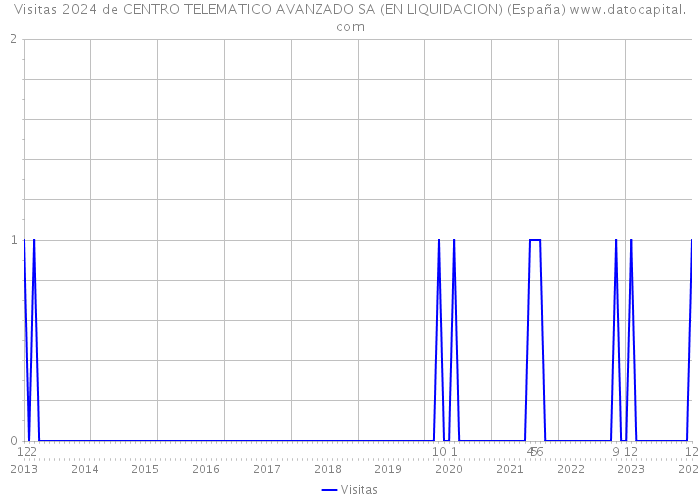 Visitas 2024 de CENTRO TELEMATICO AVANZADO SA (EN LIQUIDACION) (España) 
