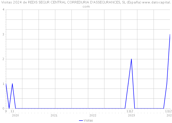 Visitas 2024 de REDIS SEGUR CENTRAL CORREDURIA D'ASSEGURANCES, SL (España) 