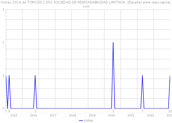 Visitas 2024 de TORICES 2.002 SOCIEDAD DE RESPONSABILIDAD LIMITADA. (España) 