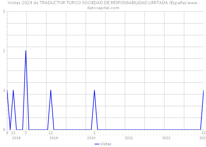 Visitas 2024 de TRADUCTOR TURCO SOCIEDAD DE RESPONSABILIDAD LIMITADA (España) 