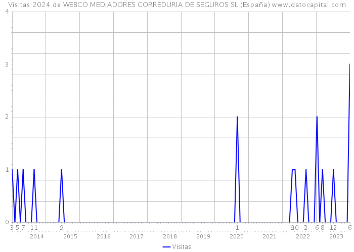 Visitas 2024 de WEBCO MEDIADORES CORREDURIA DE SEGUROS SL (España) 