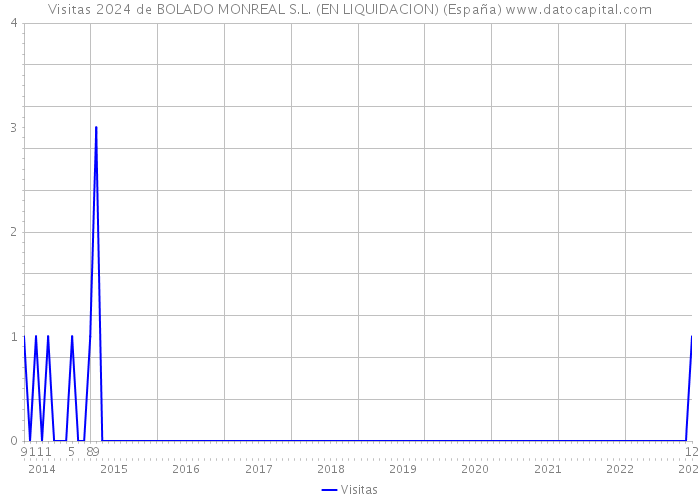 Visitas 2024 de BOLADO MONREAL S.L. (EN LIQUIDACION) (España) 