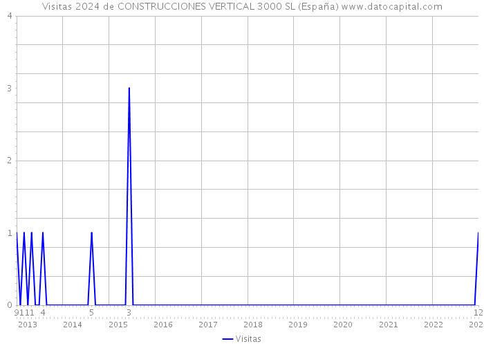 Visitas 2024 de CONSTRUCCIONES VERTICAL 3000 SL (España) 