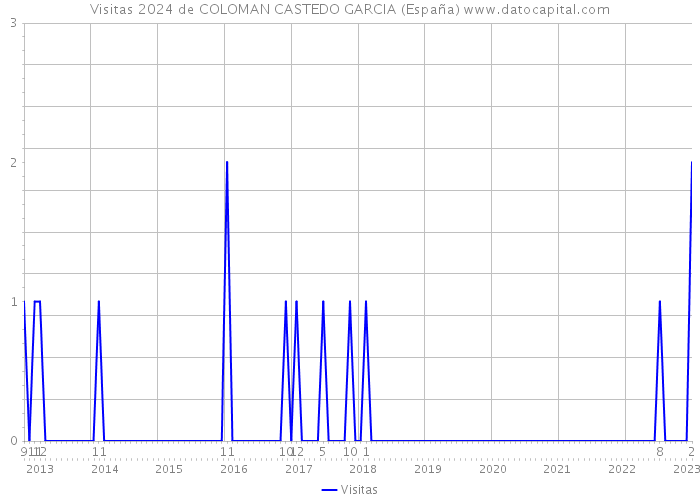 Visitas 2024 de COLOMAN CASTEDO GARCIA (España) 