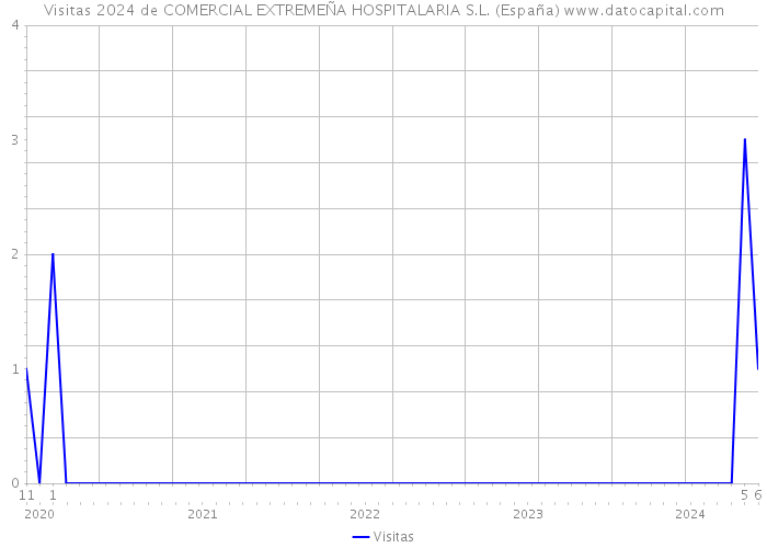 Visitas 2024 de COMERCIAL EXTREMEÑA HOSPITALARIA S.L. (España) 