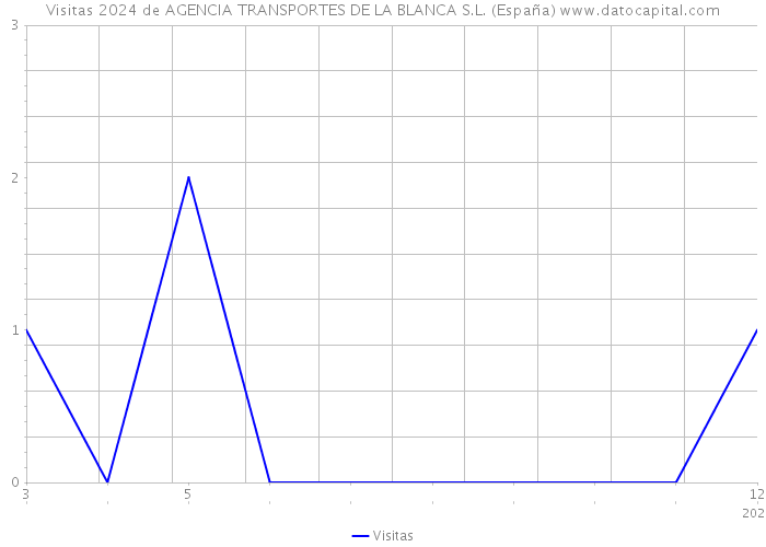 Visitas 2024 de AGENCIA TRANSPORTES DE LA BLANCA S.L. (España) 