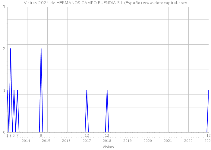 Visitas 2024 de HERMANOS CAMPO BUENDIA S L (España) 