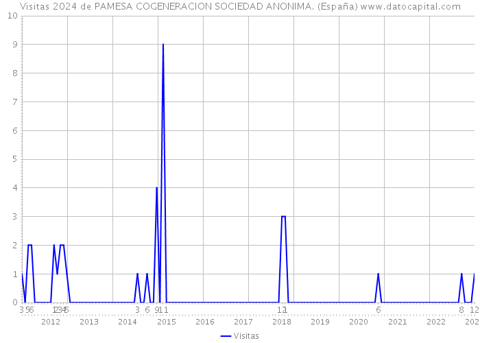 Visitas 2024 de PAMESA COGENERACION SOCIEDAD ANONIMA. (España) 