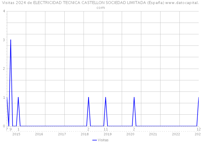Visitas 2024 de ELECTRICIDAD TECNICA CASTELLON SOCIEDAD LIMITADA (España) 