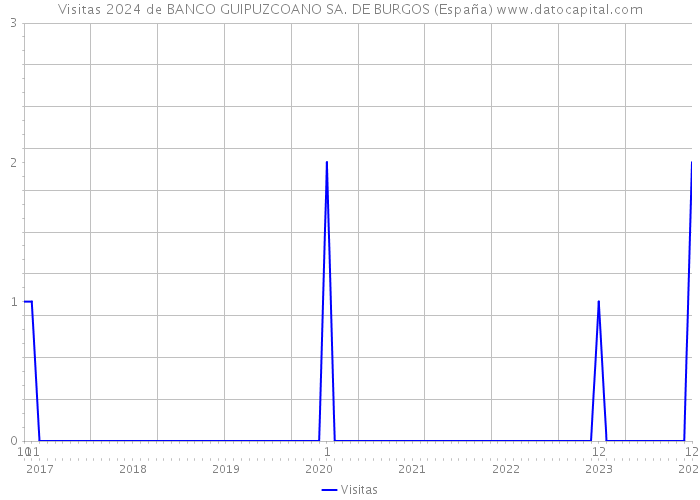 Visitas 2024 de BANCO GUIPUZCOANO SA. DE BURGOS (España) 