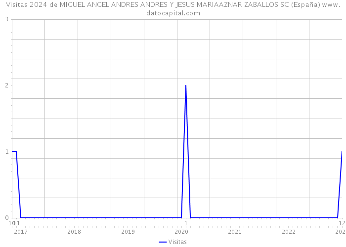 Visitas 2024 de MIGUEL ANGEL ANDRES ANDRES Y JESUS MARIAAZNAR ZABALLOS SC (España) 