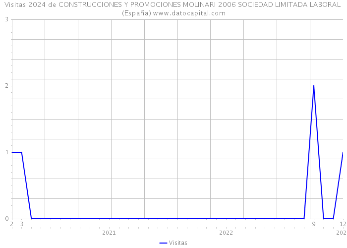 Visitas 2024 de CONSTRUCCIONES Y PROMOCIONES MOLINARI 2006 SOCIEDAD LIMITADA LABORAL (España) 