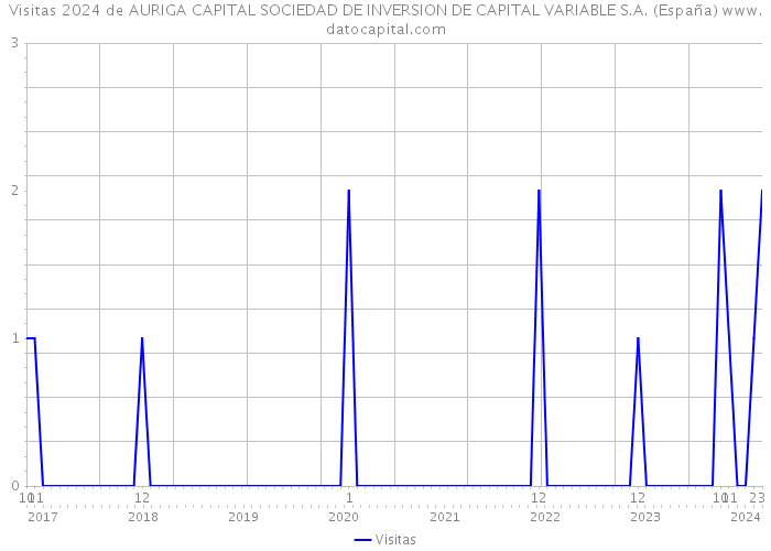 Visitas 2024 de AURIGA CAPITAL SOCIEDAD DE INVERSION DE CAPITAL VARIABLE S.A. (España) 
