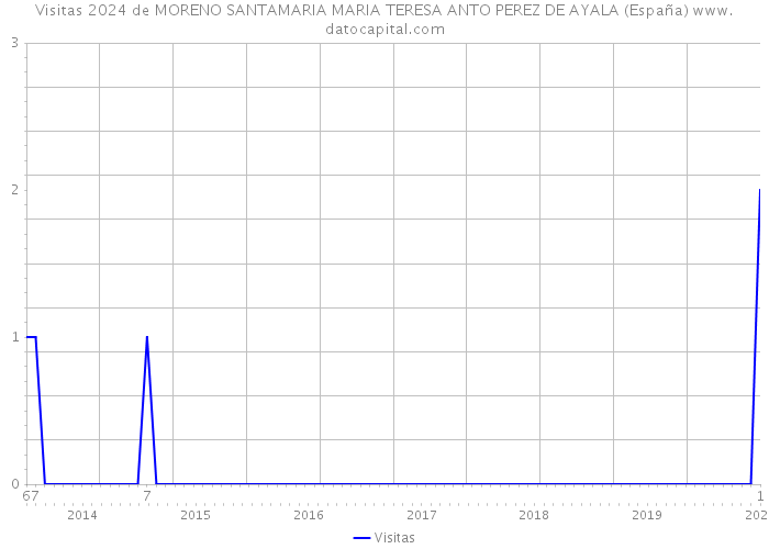 Visitas 2024 de MORENO SANTAMARIA MARIA TERESA ANTO PEREZ DE AYALA (España) 