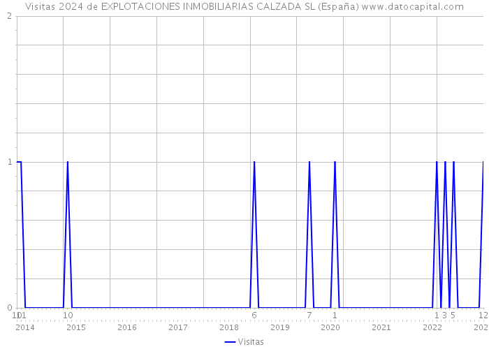 Visitas 2024 de EXPLOTACIONES INMOBILIARIAS CALZADA SL (España) 