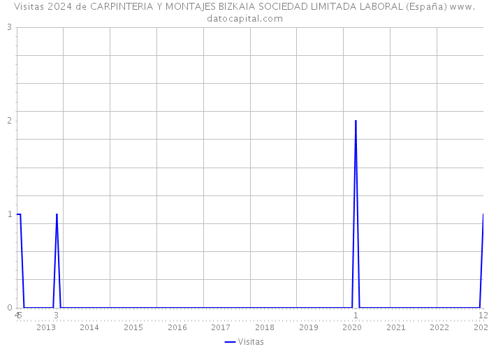 Visitas 2024 de CARPINTERIA Y MONTAJES BIZKAIA SOCIEDAD LIMITADA LABORAL (España) 