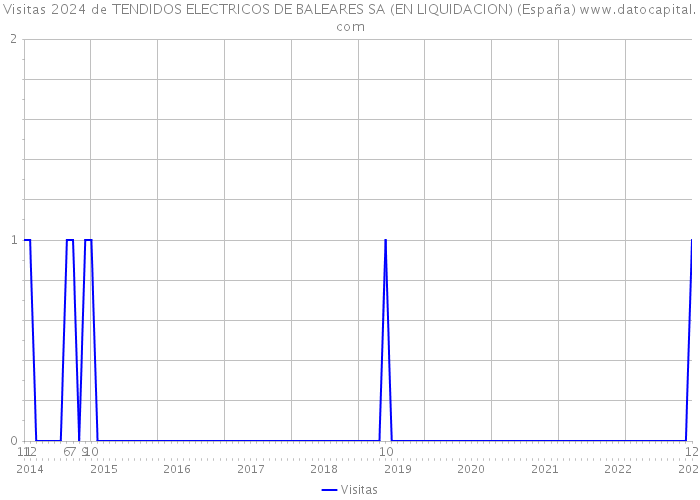Visitas 2024 de TENDIDOS ELECTRICOS DE BALEARES SA (EN LIQUIDACION) (España) 