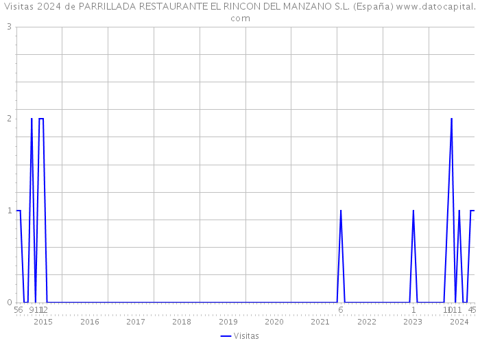Visitas 2024 de PARRILLADA RESTAURANTE EL RINCON DEL MANZANO S.L. (España) 