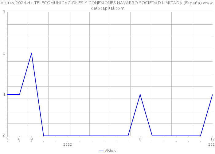 Visitas 2024 de TELECOMUNICACIONES Y CONEXIONES NAVARRO SOCIEDAD LIMITADA (España) 