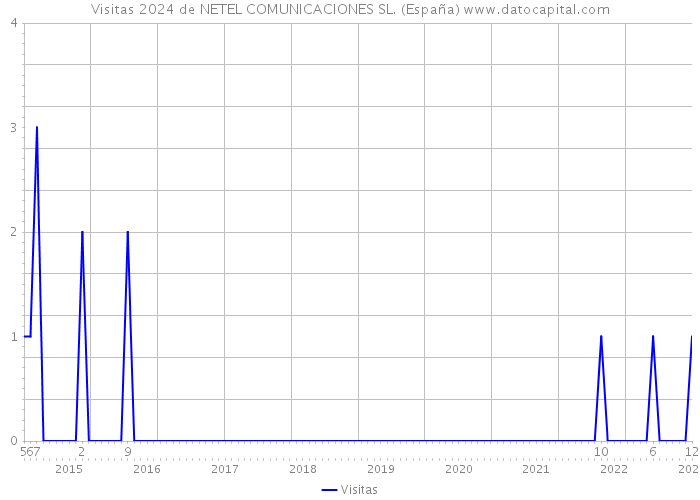 Visitas 2024 de NETEL COMUNICACIONES SL. (España) 