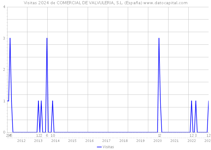 Visitas 2024 de COMERCIAL DE VALVULERIA, S.L. (España) 