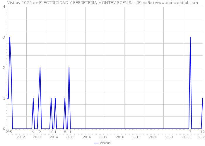 Visitas 2024 de ELECTRICIDAD Y FERRETERIA MONTEVIRGEN S.L. (España) 