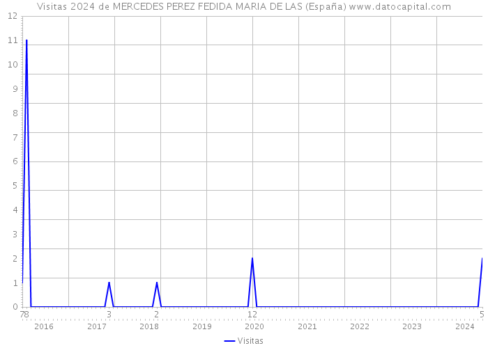 Visitas 2024 de MERCEDES PEREZ FEDIDA MARIA DE LAS (España) 