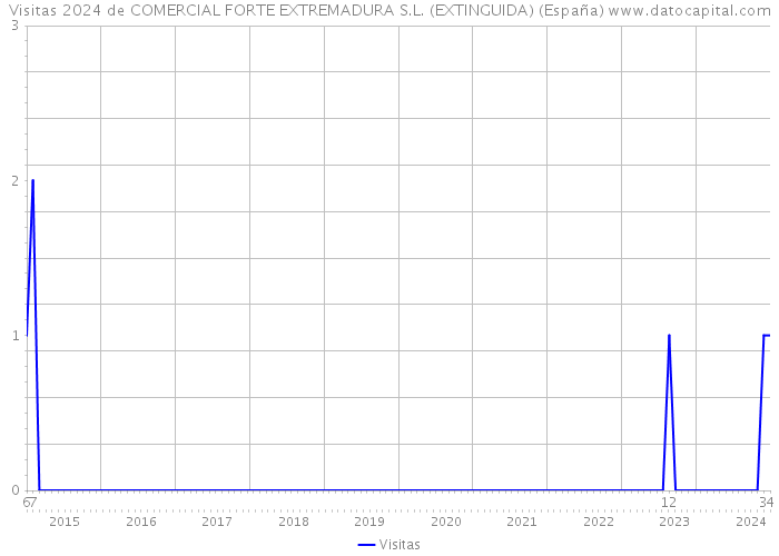 Visitas 2024 de COMERCIAL FORTE EXTREMADURA S.L. (EXTINGUIDA) (España) 