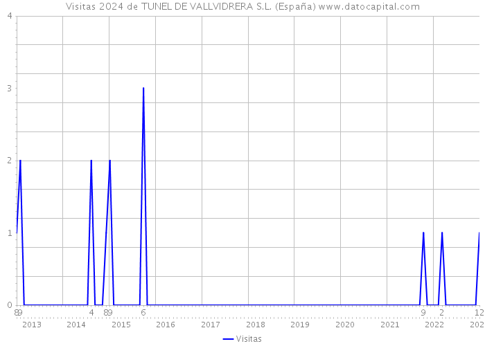 Visitas 2024 de TUNEL DE VALLVIDRERA S.L. (España) 
