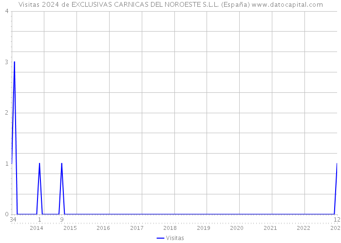 Visitas 2024 de EXCLUSIVAS CARNICAS DEL NOROESTE S.L.L. (España) 