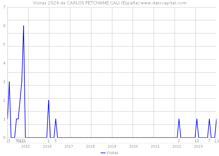 Visitas 2024 de CARLOS PETCHAME GALI (España) 