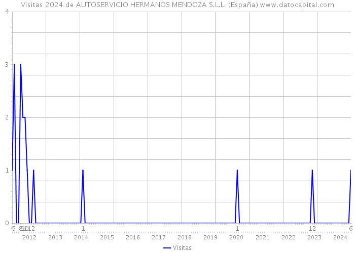 Visitas 2024 de AUTOSERVICIO HERMANOS MENDOZA S.L.L. (España) 