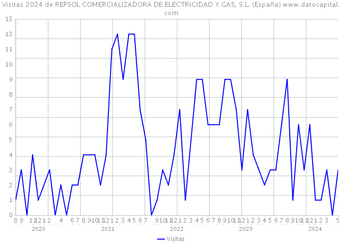 Visitas 2024 de REPSOL COMERCIALIZADORA DE ELECTRICIDAD Y GAS, S.L. (España) 