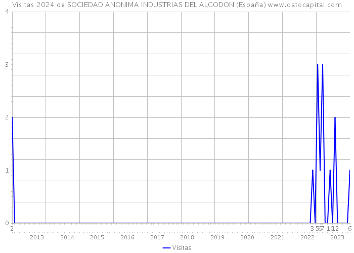 Visitas 2024 de SOCIEDAD ANONIMA INDUSTRIAS DEL ALGODON (España) 