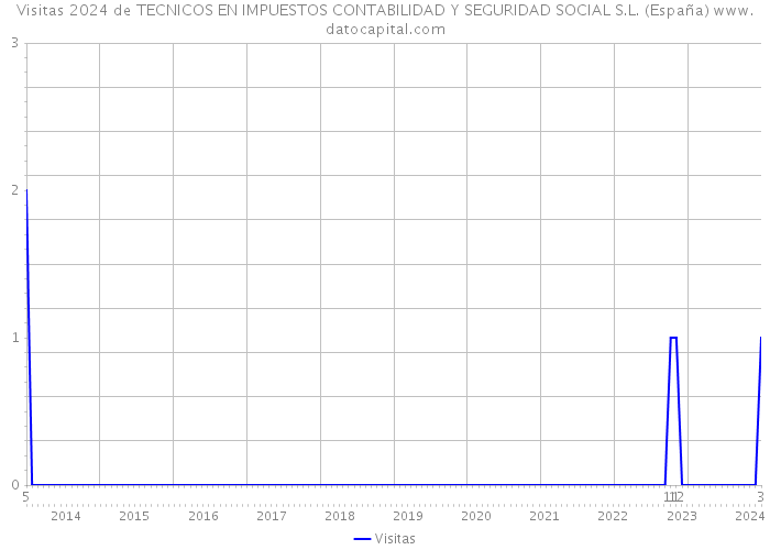 Visitas 2024 de TECNICOS EN IMPUESTOS CONTABILIDAD Y SEGURIDAD SOCIAL S.L. (España) 