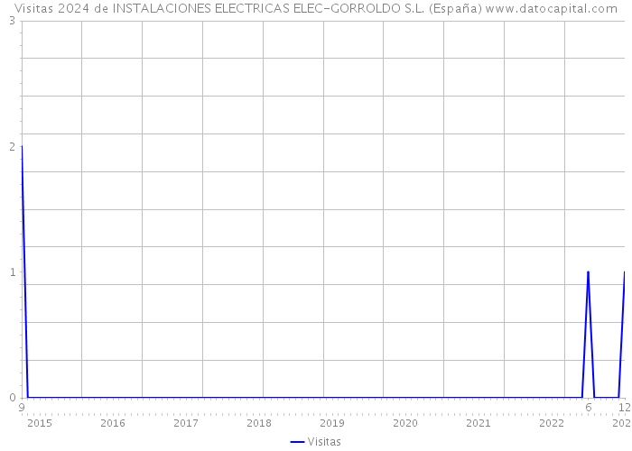 Visitas 2024 de INSTALACIONES ELECTRICAS ELEC-GORROLDO S.L. (España) 