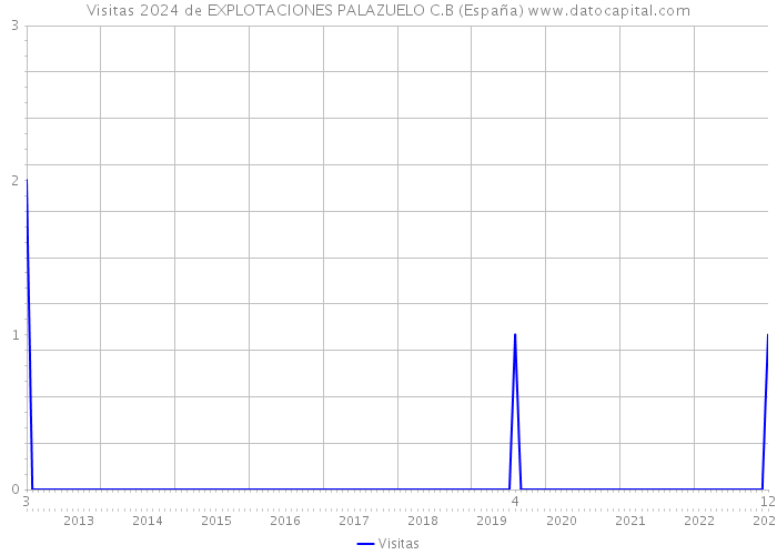 Visitas 2024 de EXPLOTACIONES PALAZUELO C.B (España) 