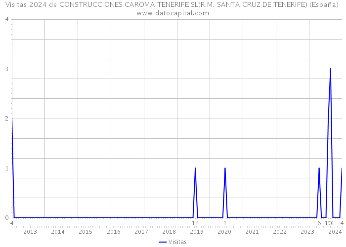 Visitas 2024 de CONSTRUCCIONES CAROMA TENERIFE SL(R.M. SANTA CRUZ DE TENERIFE) (España) 
