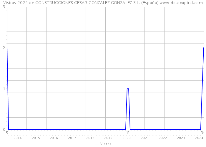 Visitas 2024 de CONSTRUCCIONES CESAR GONZALEZ GONZALEZ S.L. (España) 