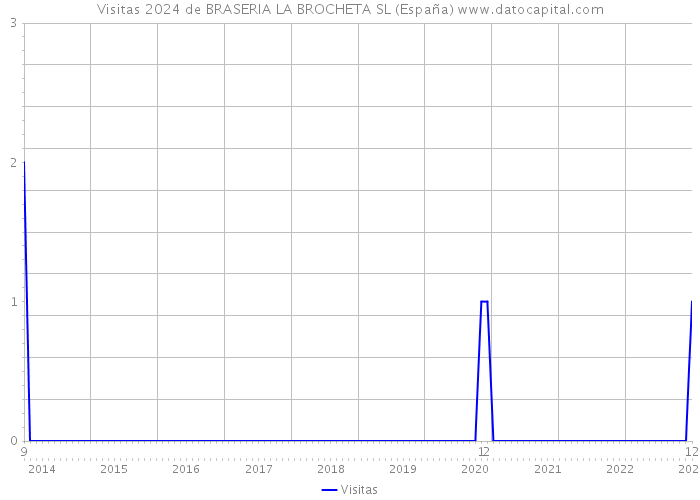 Visitas 2024 de BRASERIA LA BROCHETA SL (España) 